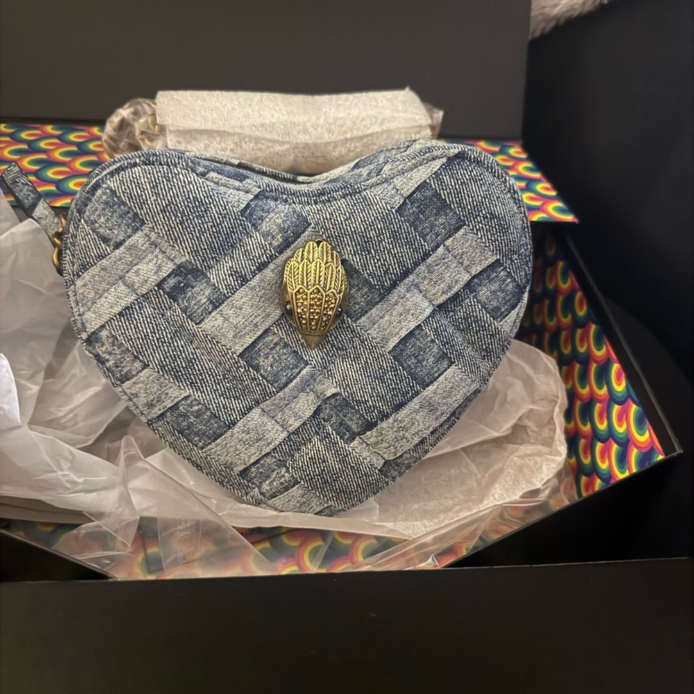 Kensington Denim Heart Crossbody Bag